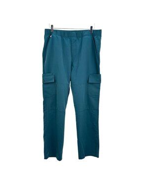 Figs Mens Teal Blue Cargo Scrub Medical Nurse Pants Size Large